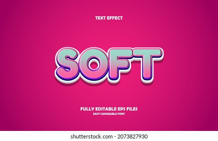 Editable text effect soft title style