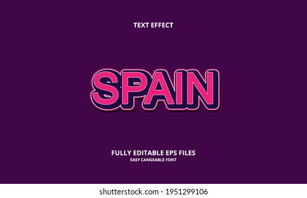 Editable text effect spain title style