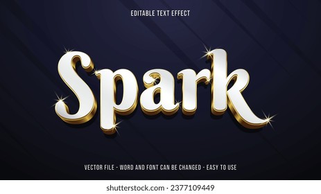 Editable text effect sparkle text style