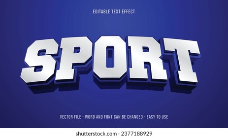 Editable text effect sport theme