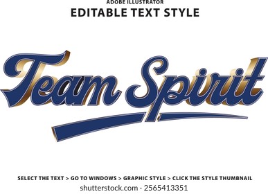editable  text effect sports team premium