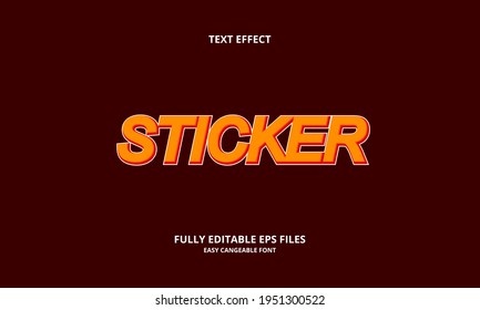 Editable text effect sticker title style