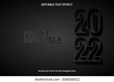 Editable Text Effect Stroke Bold Shadow style design. easily to edit. Editable Vector