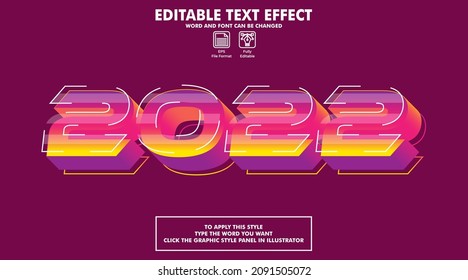 Editable text effect style 2022