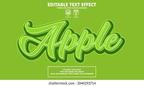 Editable text effect style apple