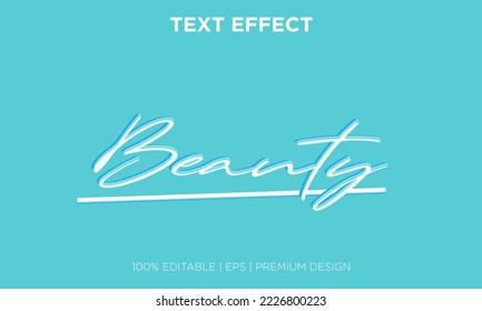 editable text effect style beauty