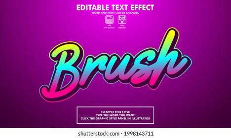 Editable text effect style brush