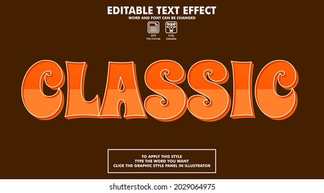 Editable Text Effect Style Classic