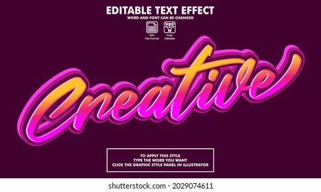 Editable Text Effect Style Creative