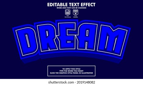 Editable Text Effect Style Dream