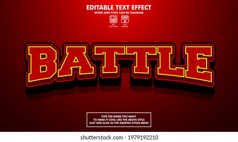 Editable Text Effect Style Esport Battle