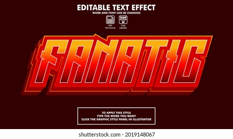 Editable text effect style fanatic