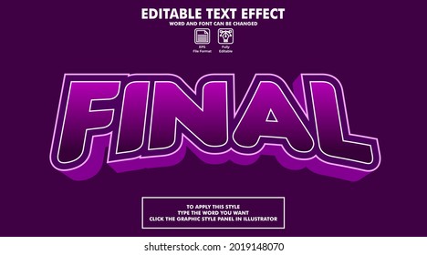 Editable text effect style final