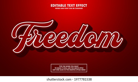 Editable text effect style freedom