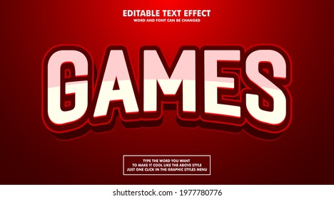 Editable text effect style games