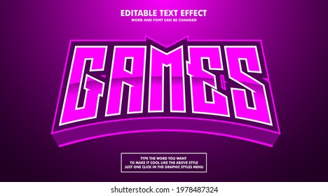 Editable text effect style games