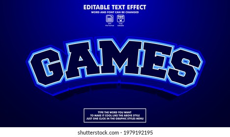 Editable text effect style games