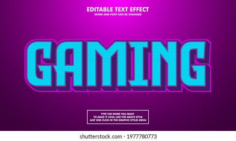 Editable text effect style gaming