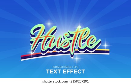 editable text effect style hustel