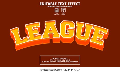 Editable text effect style league