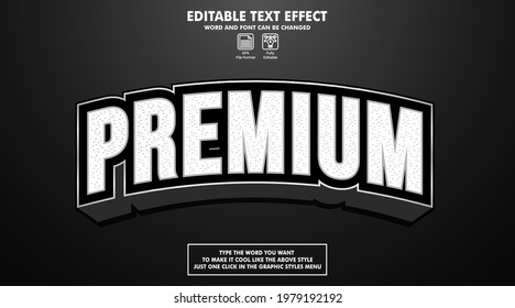 Editable text effect style premium