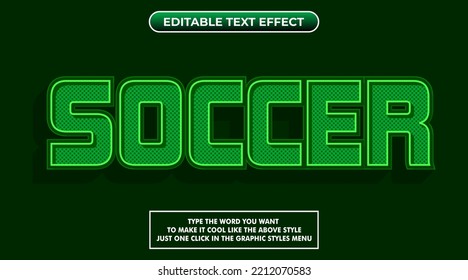Editable text effect style soccer