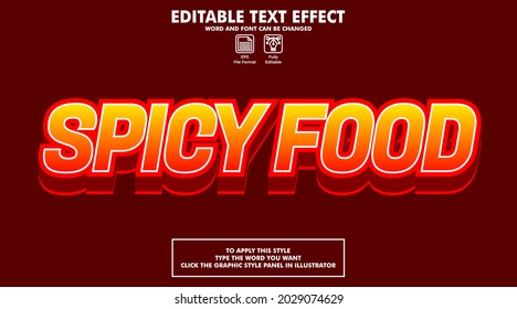 Editable text effect style spicy food