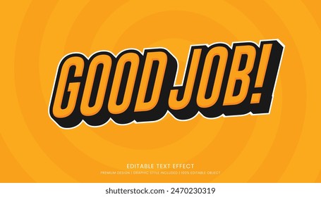 editable text effect style vector template