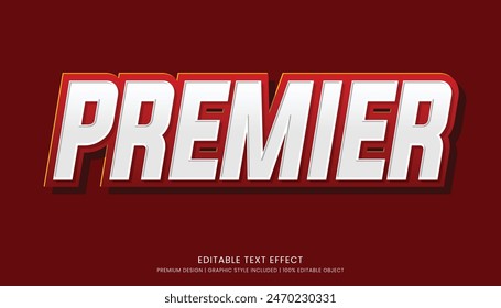 editable text effect style vector template