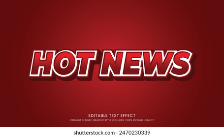 editable text effect style vector template