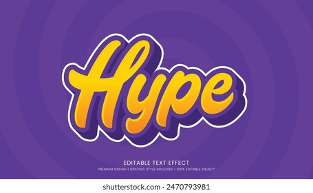 editable text effect style vector template