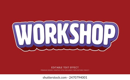 editable text effect style vector template