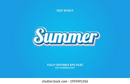 Editable text effect summer title style