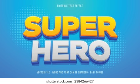 Editable text effect super hero mock up suitable for business brand