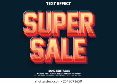 editable text effect super hero with 3d style 