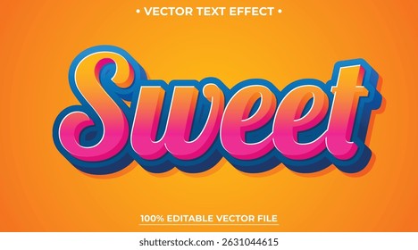 Editable text effect Editable Sweet 3d Colorful font style perfect for logo title or heading - Powered by Shutterstock - Get 15% off with code: PIKWIZARD15