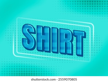 Editable text effect for thrift and apparel clothing store with retro 90s modern comic cartoon theme with bright blue and purple colors and bright green halftone background