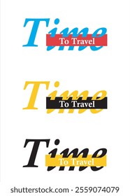 Editable text effect Time To Travel 3d cartoon template style premium vector, Creative Time to Travel 3D Realistic Design Plane Window with Luggage and Globe together with Passports and Travel Pass