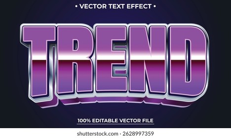 Editable text effect Trend 3d template gradient style