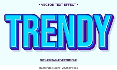 Editable text effect Trendy 3d Cartoon template style premium vector
