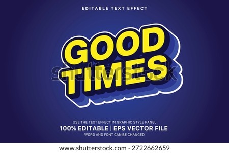 Editable text effect, with typography font style