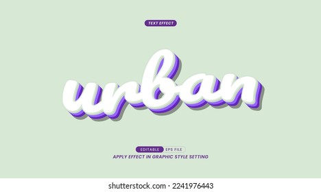 Editable Text Effect - Urban Slogan with Background