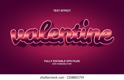 Editable Text Effect Valentine Title Style