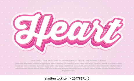 Editable text effect valentine's day