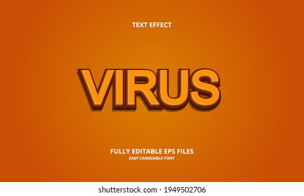 Editable text effect virus title style