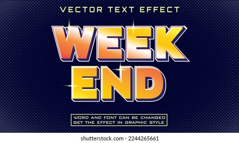 Editable Text Effect Weekend Template
