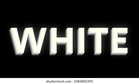 Editable text effect White word 3d Cartoon Cute template style premium vector