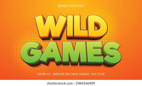 Editable text effect wild jungle mock up suitable for business brand