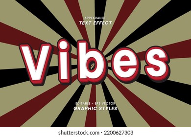 Editable Text Effect - Word Vibes with Modern Theme.