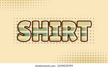 Editable text effect with yellow and green striped motif for thrift store with halftone background in retro cowboy theme. Perfect for clothing stores, apparel, t-shirts, prints, and posters